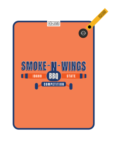 Two orange cases with 'Smoke-N-Wings' branding on a white background