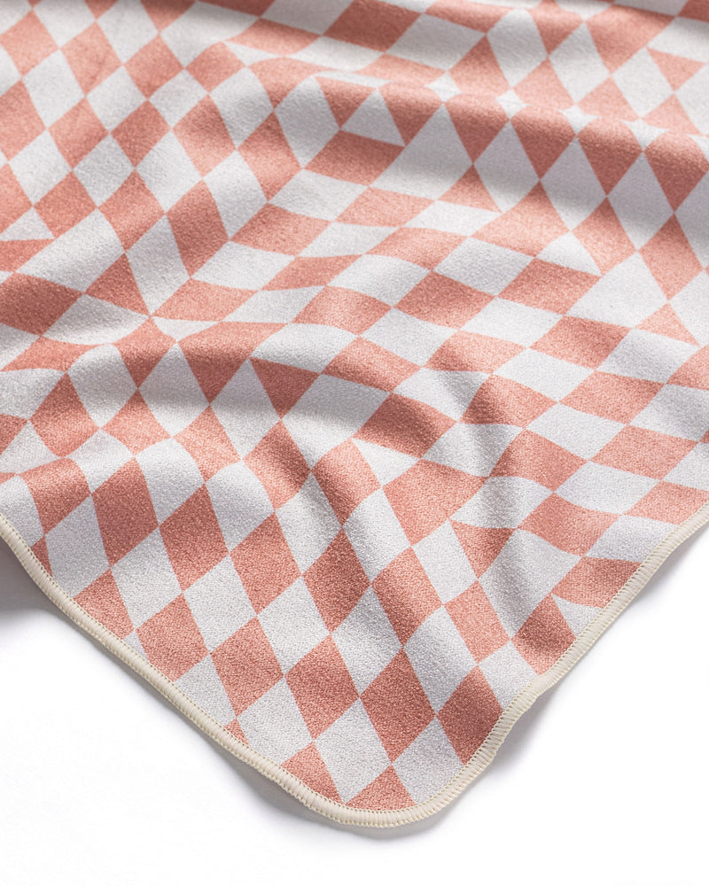 Checkered Terra Cotta Pink Towel – Basil Village